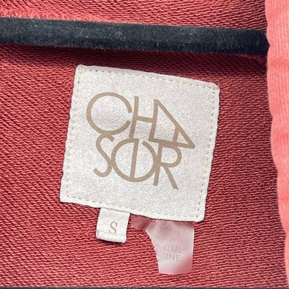 Chaser Women’s Oversized Pullover Hoodie Sweatshirt Small Rust Orange Cotton - Picture 11 of 13